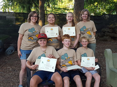 Seven Junior Master Gardeners with awards